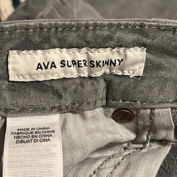 Lucky Brand Ava Super Skinny‎ Velvet Pant Shadow Mint Size 6/28 7W14198 - Picture 10 of 13
